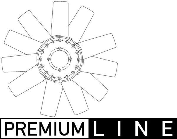 Ventiliatoriaus ratas, variklio aušinimas MAHLE CFW 73 000P