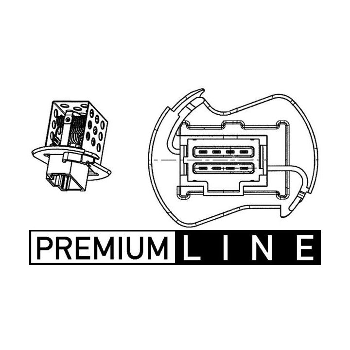 Reguliatorius, keleivio pusės ventiliatorius MAHLE ABR 90 000P