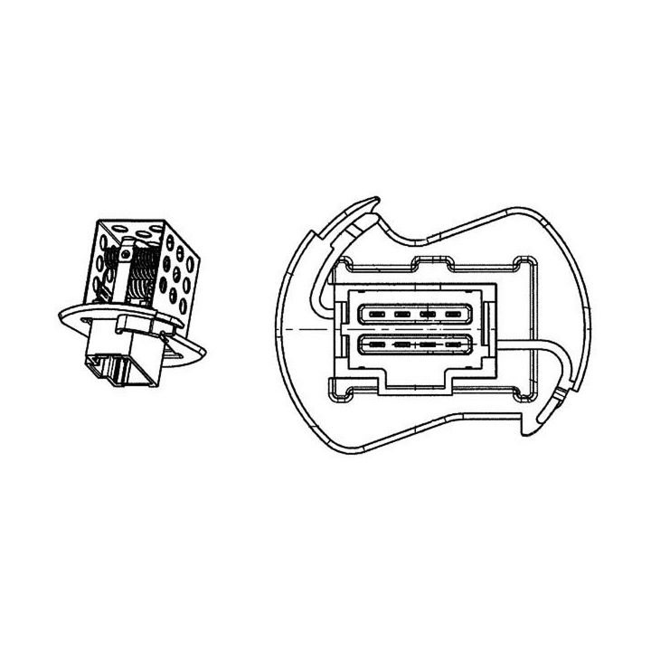 Reguliatorius, keleivio pusės ventiliatorius MAHLE ABR 90 000P