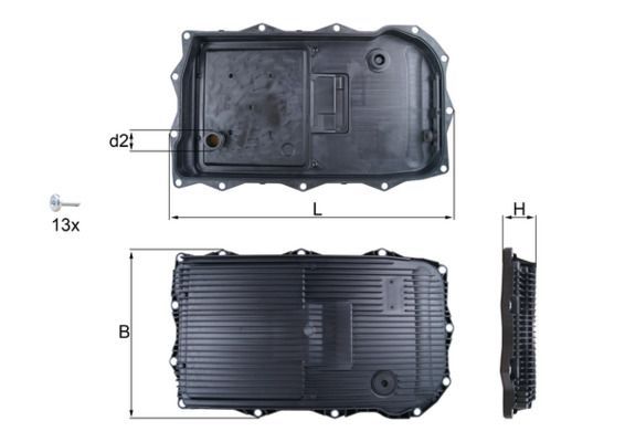 Alyvos karteris, automatinė transmisija MAHLE HX 184KIT