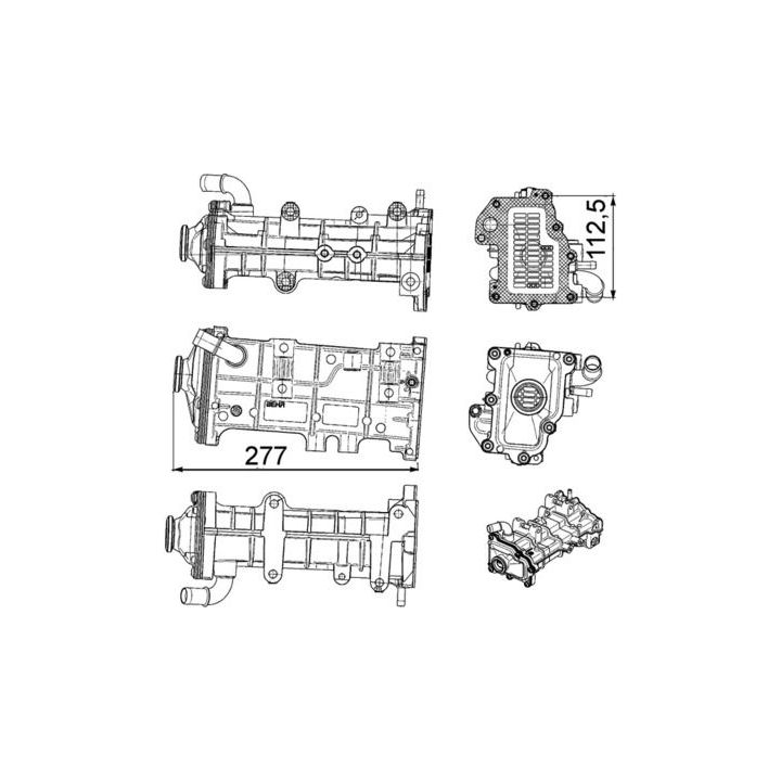 Aušintuvas, išmetamųjų dujų recirkuliacija MAHLE CE 23 000P
