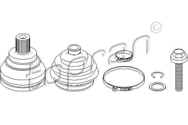 Jungčių komplektas, kardaninis velenas TOPRAN 104 332