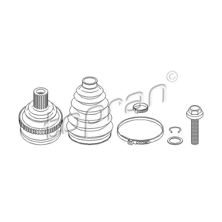 Jungčių komplektas, kardaninis velenas TOPRAN 108 112