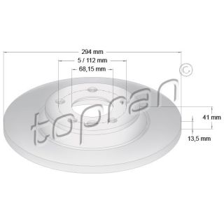 Stabdžių diskas TOPRAN 107 692