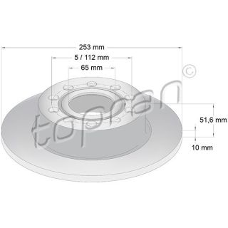 Stabdžių diskas TOPRAN 110 079