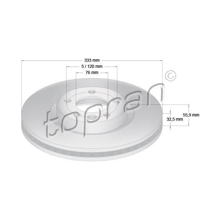 Stabdžių diskas TOPRAN 110 429