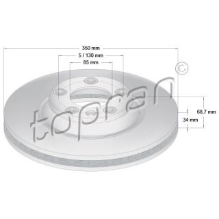 Stabdžių diskas TOPRAN 111 288