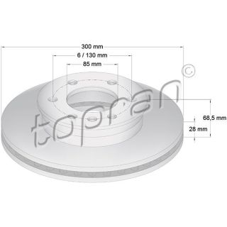 Stabdžių diskas TOPRAN 111 652