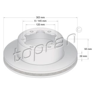Stabdžių diskas TOPRAN 111 653