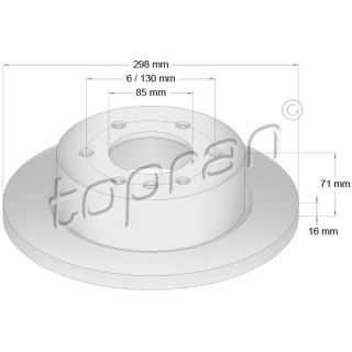 Stabdžių diskas TOPRAN 111 654