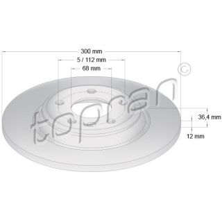Stabdžių diskas TOPRAN 113 011