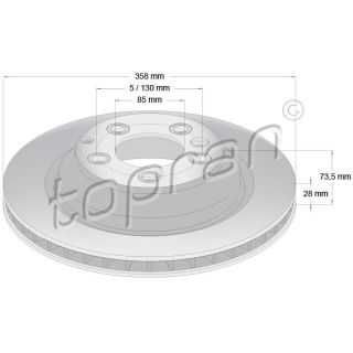 Stabdžių diskas TOPRAN 114 562