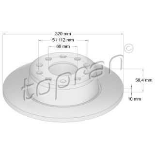 Stabdžių diskas TOPRAN 117 600