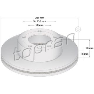 Stabdžių diskas TOPRAN 207 070