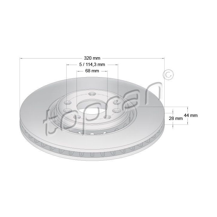 Stabdžių diskas TOPRAN 631 151