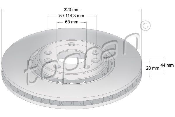 Stabdžių diskas TOPRAN 631 151