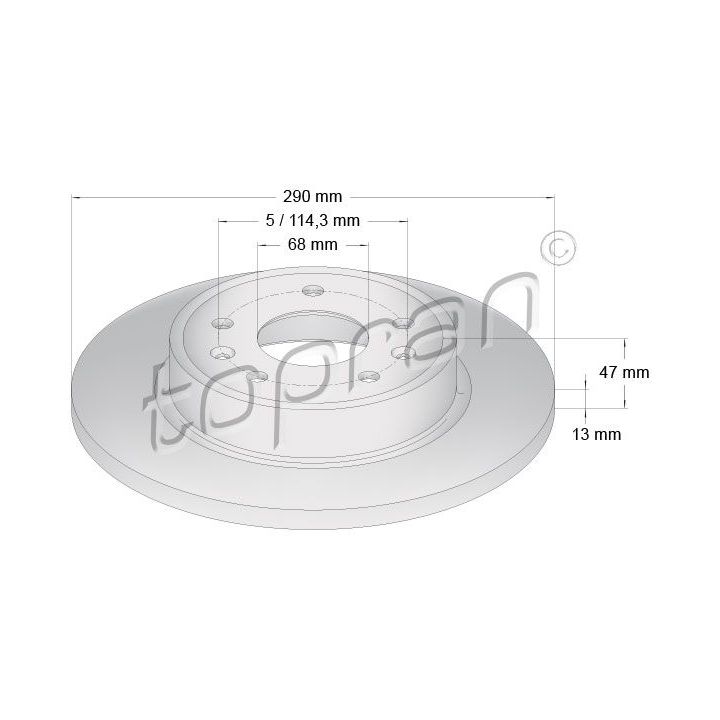Stabdžių diskas TOPRAN 631 160