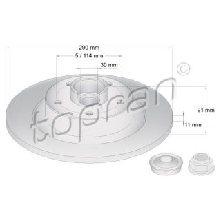 Stabdžių diskas TOPRAN 631 169