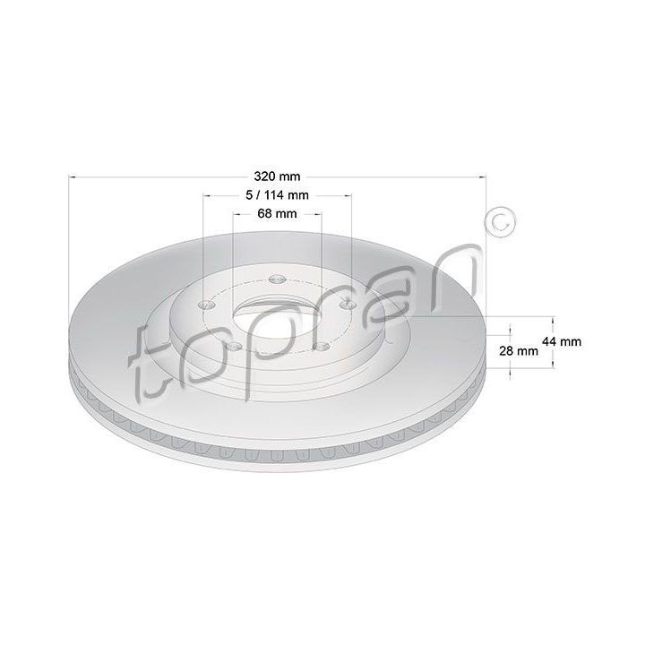 Stabdžių diskas TOPRAN 631 177
