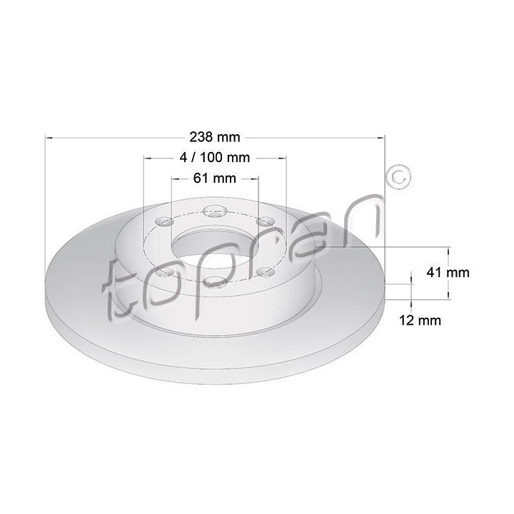 Stabdžių diskas TOPRAN 700 175