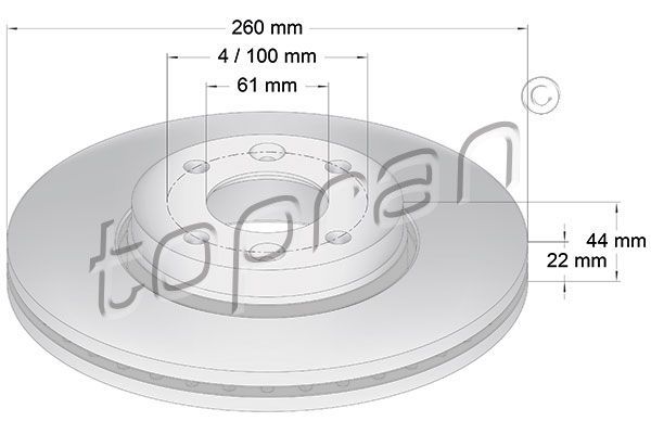 Stabdžių diskas TOPRAN 700 474
