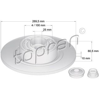 Stabdžių diskas TOPRAN 700 643