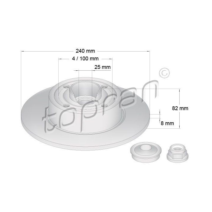 Stabdžių diskas TOPRAN 700 650