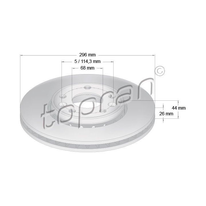 Stabdžių diskas TOPRAN 700 802