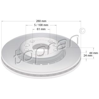 Stabdžių diskas TOPRAN 700 817