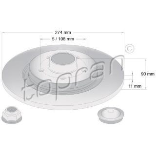 Stabdžių diskas TOPRAN 700 819