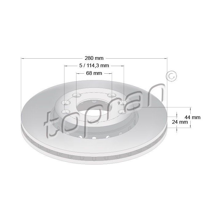 Stabdžių diskas TOPRAN 701 100