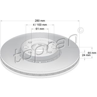 Stabdžių diskas TOPRAN 701 101