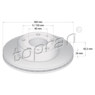 Stabdžių diskas TOPRAN 721 169