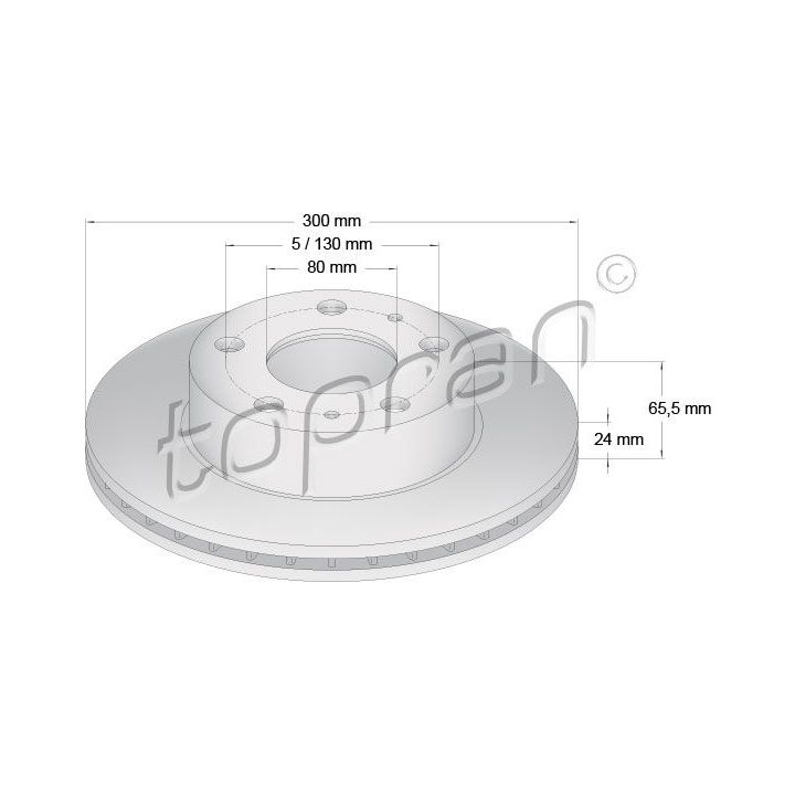 Stabdžių diskas TOPRAN 721 169