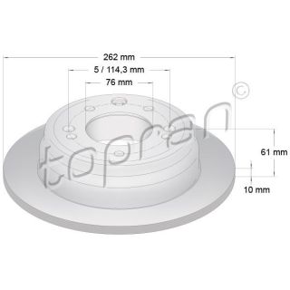 Stabdžių diskas TOPRAN 820 608
