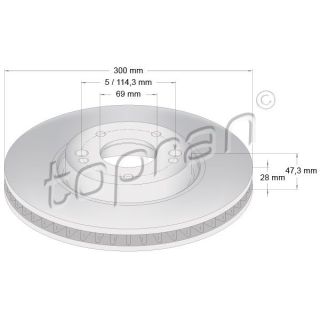 Stabdžių diskas TOPRAN 820 766