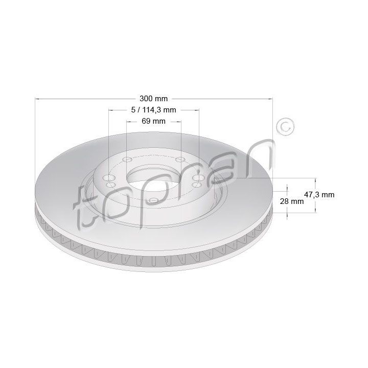 Stabdžių diskas TOPRAN 820 766