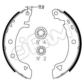 Stabdžių trinkelių komplektas CIFAM 153-002