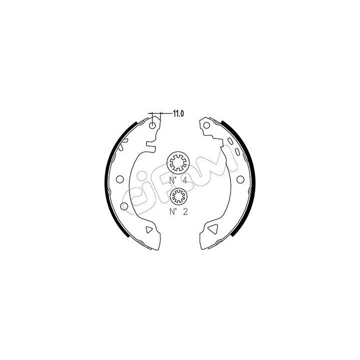 Stabdžių trinkelių komplektas CIFAM 153-002