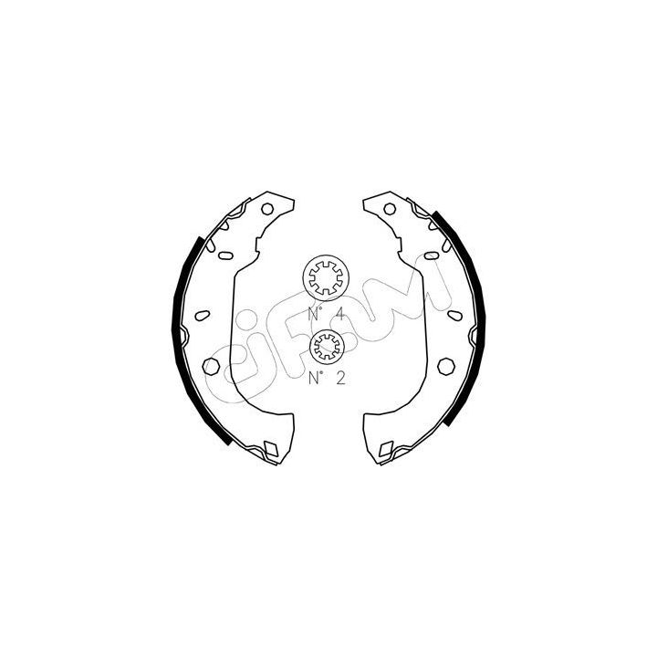 Stabdžių trinkelių komplektas CIFAM 153-067J