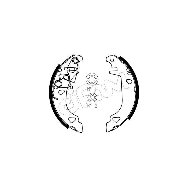 Stabdžių trinkelių komplektas CIFAM 153-070J