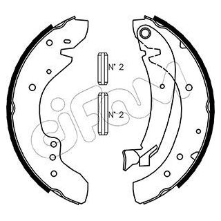 Stabdžių trinkelių komplektas CIFAM 153-072