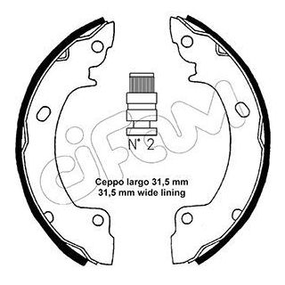 Stabdžių trinkelių komplektas CIFAM 153-165