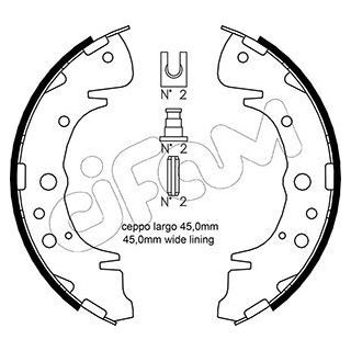 Stabdžių trinkelių komplektas CIFAM 153-172