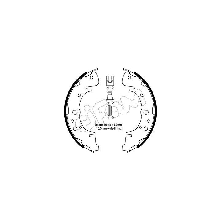 Stabdžių trinkelių komplektas CIFAM 153-172