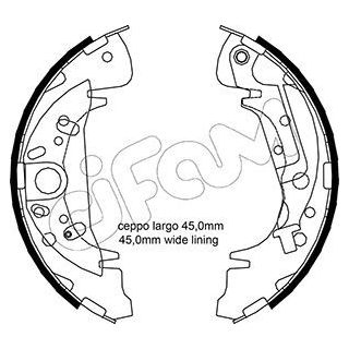 Stabdžių trinkelių komplektas CIFAM 153-172Y