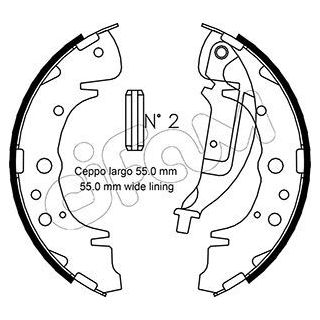 Stabdžių trinkelių komplektas CIFAM 153-180