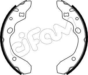 Stabdžių trinkelių komplektas CIFAM 153-210