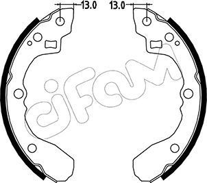 Stabdžių trinkelių komplektas CIFAM 153-213