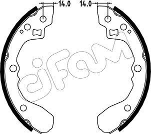 Stabdžių trinkelių komplektas CIFAM 153-217
